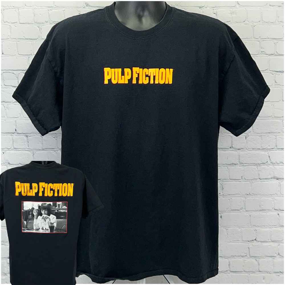 Pulp Fiction T Shirt XL X-Large Black Miramax Movie Film Graphic Tarantino Tee